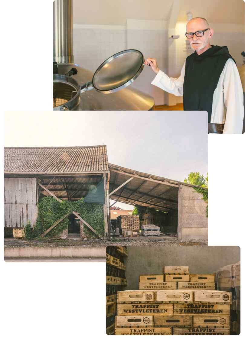 Collage met foto's van westvleteren